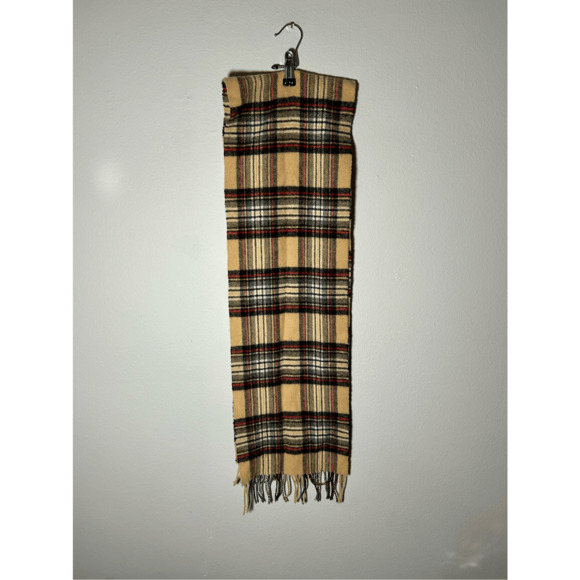 Blarney Woolen Mills Camel Sterwart 100% Lambswool Tartan Scarf, Ireland - Picture 7 of 7